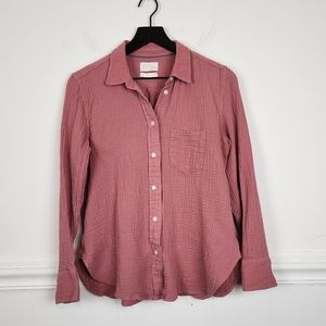J. Crew Re-Imagined Classic Fit Double Gauze Button Front Shirt Size 8